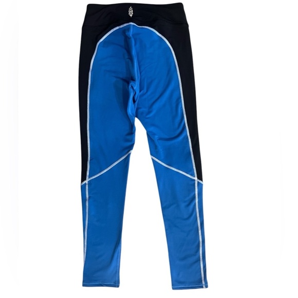 Free People Movement Dawn to Dusk Layering Leggings Blue Color block New Small - Picture 7 of 11